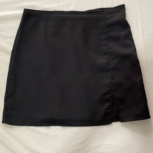Abercrombie black satin mini skirt